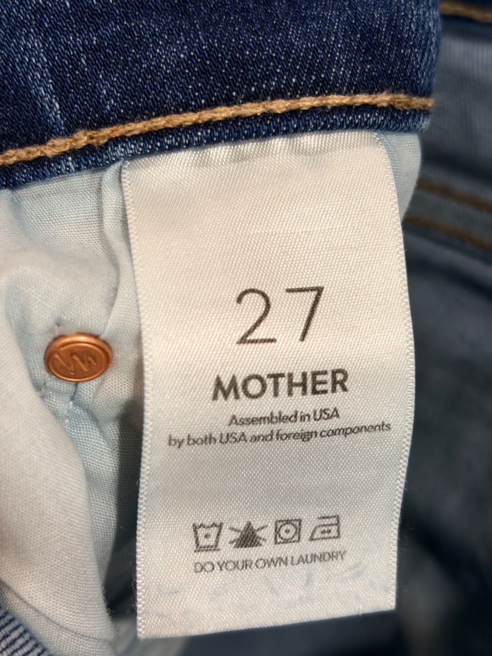 MOTHER Down Low Weekender Heel Jeans 27 Petite 25" Inseam - Picture 4 of 11